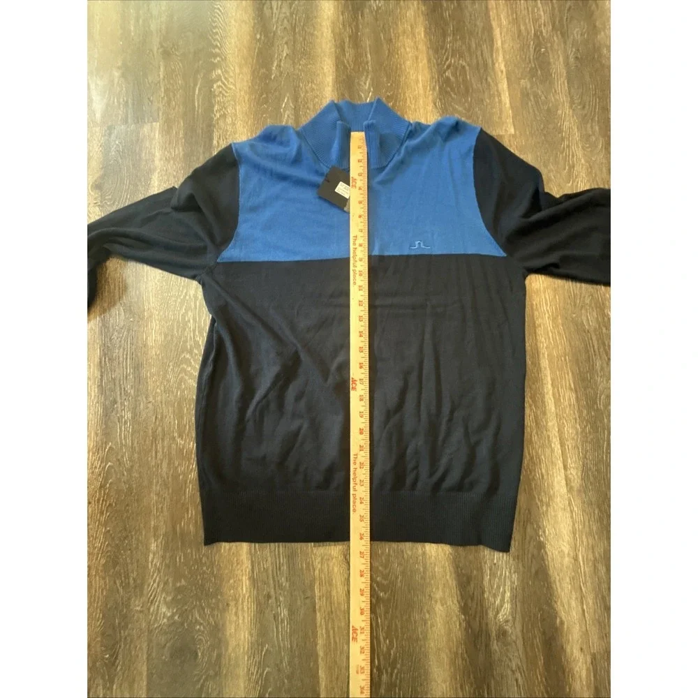 J. Lindeberg Golf Mens Large Jeff Knitted Sweater JL-Navy NWT